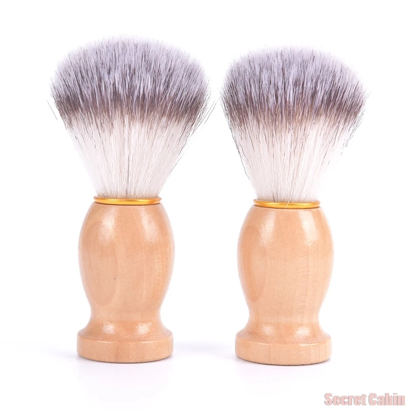 

2pcs Men Shaving Brush Badger Hair Shave Wooden Handle Beard Clean Appliance