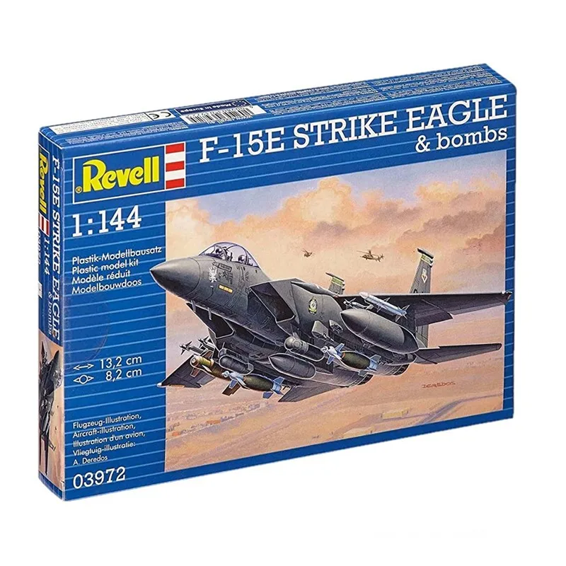 

Revell plastic assembly model 1/144 U.S F-15E Strike Eagle fighter (with hanging bomb) adult collection DIY assembly kit 03972