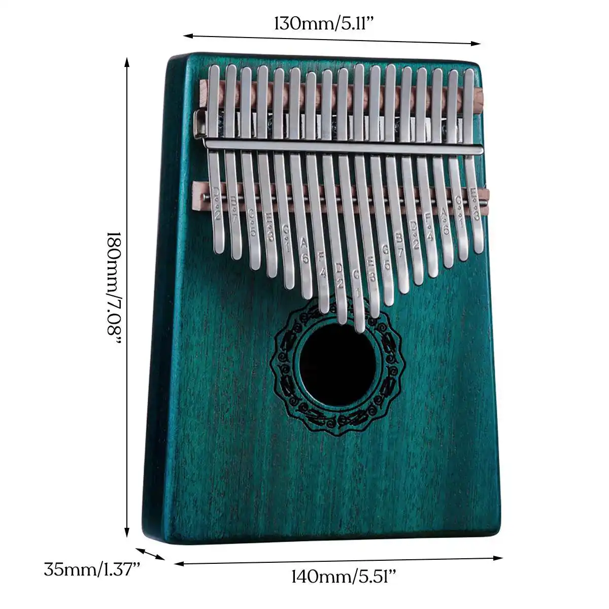 

Kalimba 17 Christmas Gift Wooden Mahogany Finger Piano with Tuning Hammer Mbira Musical Instrument for Beginner Kalimba 17 Keys
