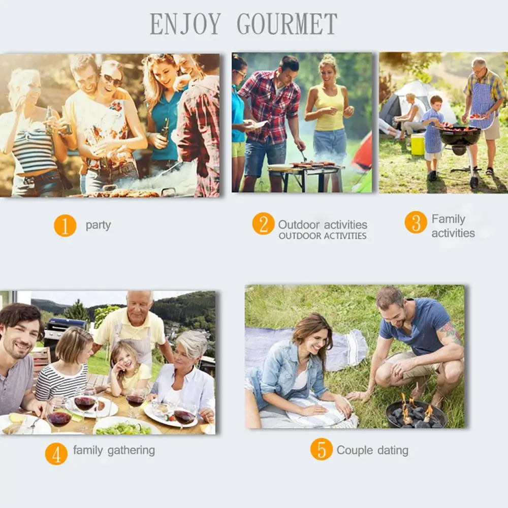 

20Pcs/Set Stainless Steel Barbecue Grilling Tools Set Barbecue Grilling Utensils Household Outdoor Portable Bag BBQ Tools