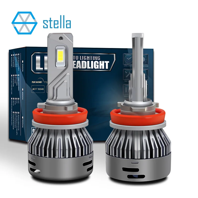 Stella 2 шт. 16000LM 65 Вт 12В/24В светодиодные лампы CANBUS для автомобильных фар H4 H7 H8/H11 HB3/9005