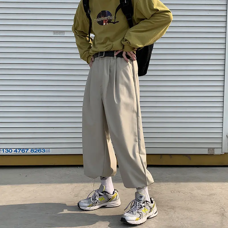 

2021Spring White Broek Men Fashion Effects Color Casual Broek Men Streetwear Korean Loss Hip-Hop Straight Pants Men BroekM-2XL