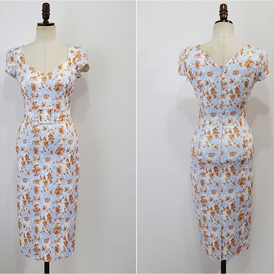 Женское облегающее платье с высокой талией элегантное офисное платье-карандаш