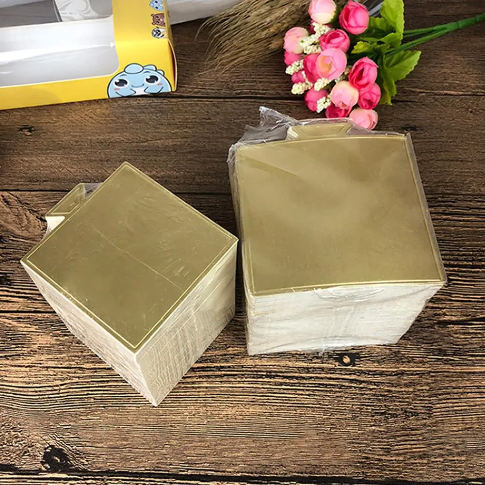 100 шт. мини-доски для торта квадратный картонный Набор с золотым муссом поднос