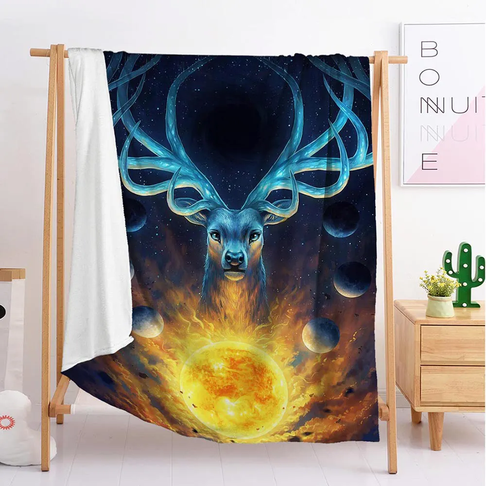 Online 2020 Nuovo The Sika Deer Export Coperte Personalizzate Coperta Da Tiro Di Grandi E Piccole Dimensioni Coperta Da Tappezzeria Coperta Da Notte Morbida Coperta Di Flanella