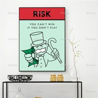 monopoly style risk poster alec monopolyingly art painting print canvas stock wall art pictures office home decor floating frame