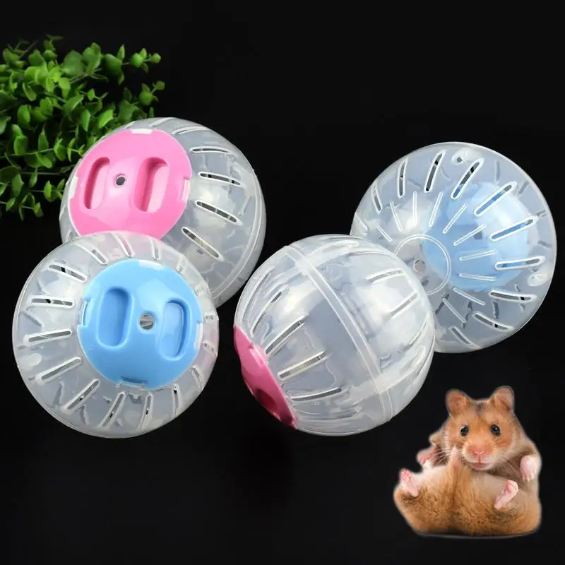 

2 Size 2Colours Hamster Toy Running Ball Small Pets Product Plastic Without Bracket One Side Cover Fit for Small Pets Clear Ball
