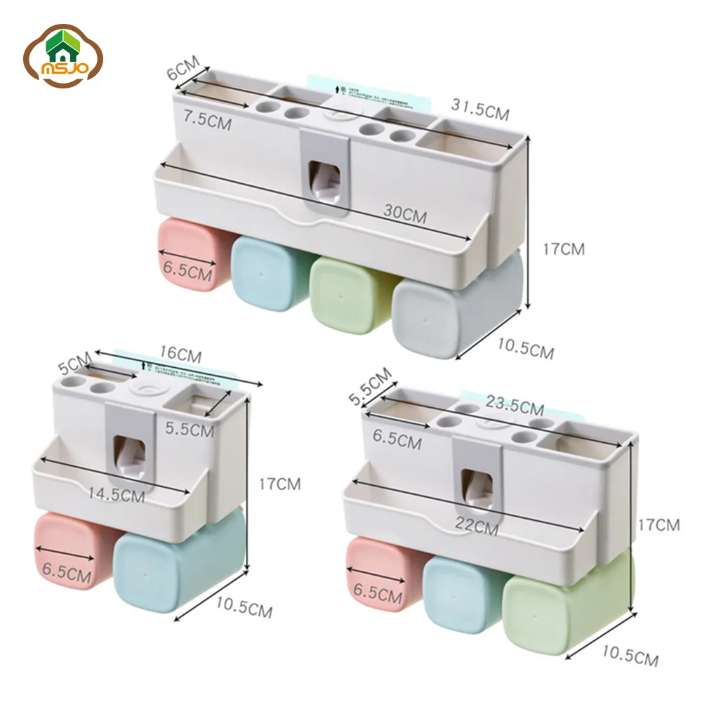 MSJO зубная паста диспенсер и щетка держатель аксессуары для ванной комнаты