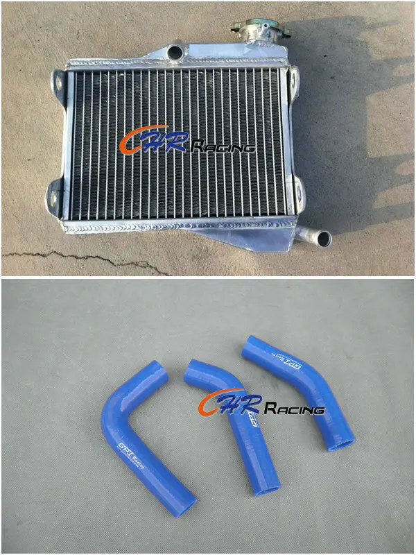 

All Aluminum Motorcycle Radiator+Blue Hose For YAMAHA RD250 RD 250 RD350 LC 4L0 4L1 1973 1974 1975