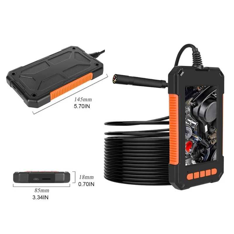 

2/5/10 Meters 4.3 Inch 1080P Waterproof Endoscope Camera Portable Handheld LCD Display Screen 8LEDs Inspection Endoscope