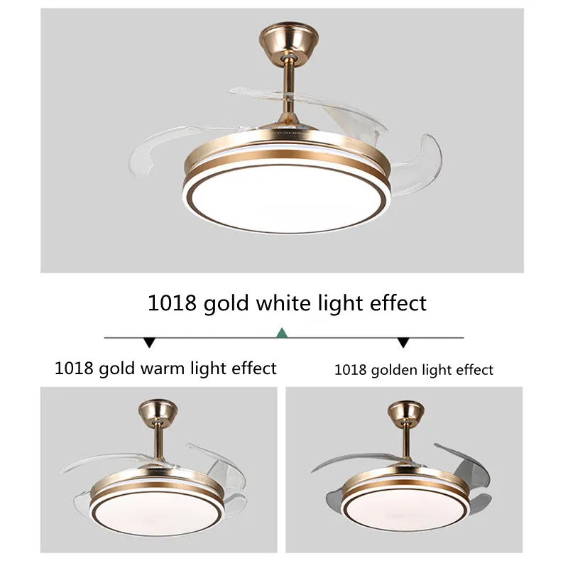 

Stable and Quiet Magical Airplane Led Light and Ceiling Fan Light Invisible Fan Light Living Room Ceiling Fan Dining Bedroom Fan