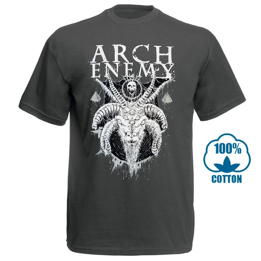 Charcoal Arch Enemy рогатая Коза рубашка s m l Xl Xxl Officl Death Metal футболка Группа Футболка - Цвет: Charcoal