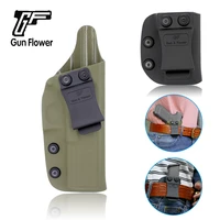 gunflower sand color inside waistband kydex pistol holder for glock 17 single mag pouches hunting accessories