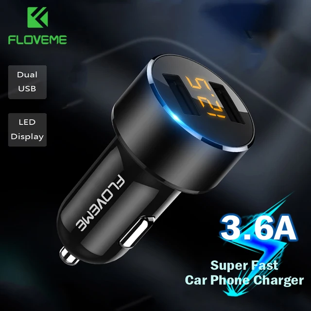 3 1a Led デュアル ディスプレイ ユニバーサル 携帯電話 充電器 Usb 車 の