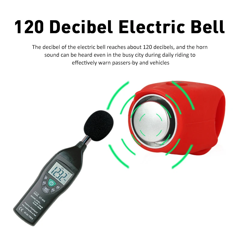 

Bicycle Bell Chargeable Bicycle Bell Waterproof Cycling Bike Bells Electric Horn Mini Portable Silicone MTB Handlebar Bells