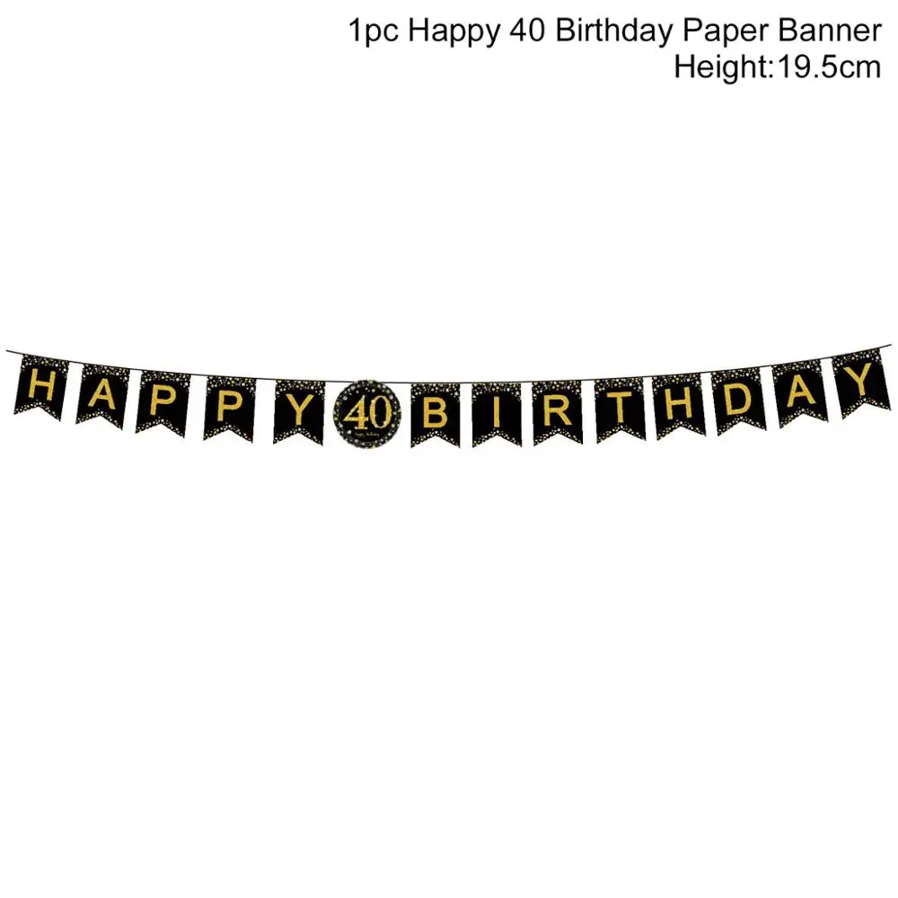 Paper Banner 40 30 40 50 день рождения украшения для взрослых с днем рождения шары 30 лет Свадьба юбилей день рождения Декор вечерние принадлежности - Цвет: Paper Banner 40