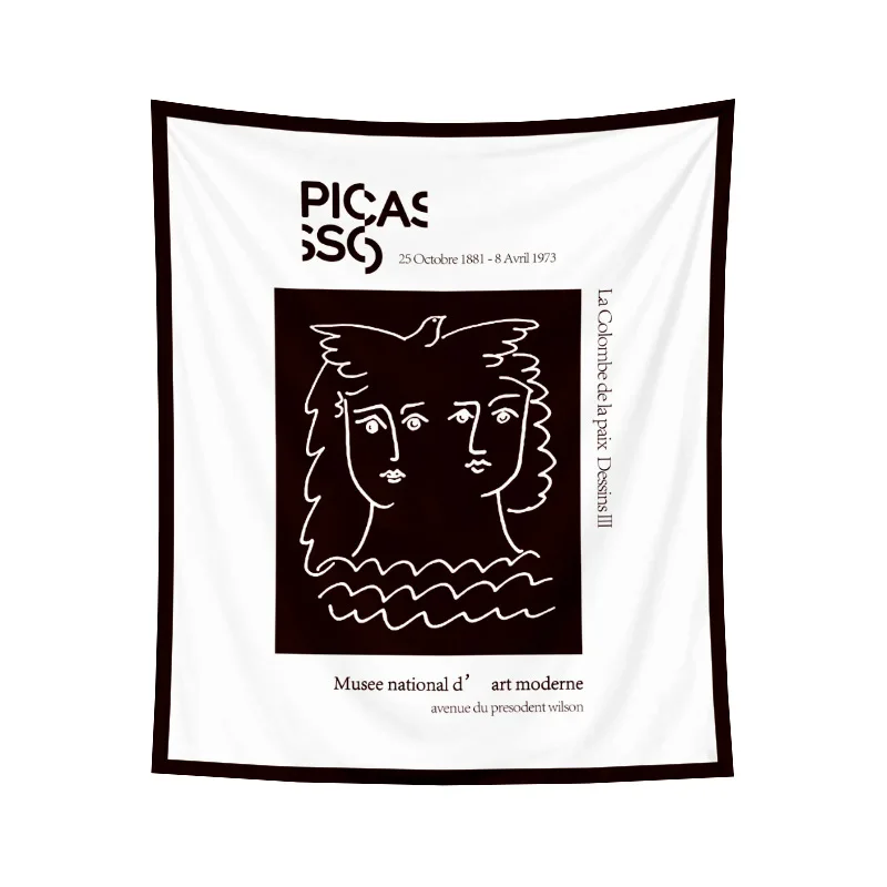 

Jayi Picasso Matisse Modern Art Simple Lines Polyester Tapestry Wall Hanging Room Home Decoration 145cm*125cm 195cm*145cm 283GT