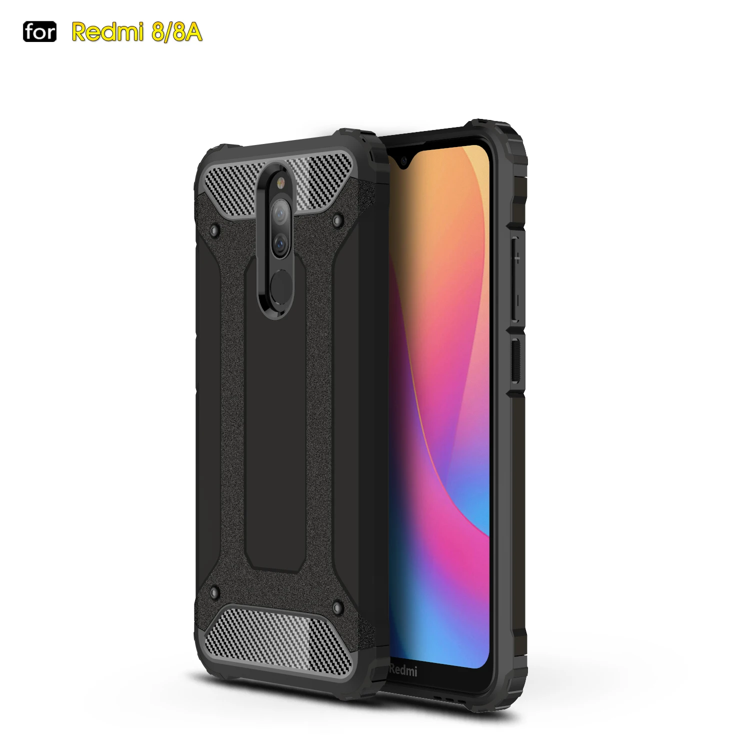 Чехол для Xiaomi Redmi 8 8A чехол TPU + PC противоударный Гибридный бронированный Полный