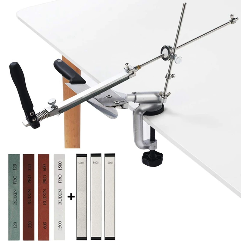 

Kitchen Sharpeners, Professional RX-008 Knife Sharpener Knife Sharpening Kit System Blades Fine Grinding Polishing Tool