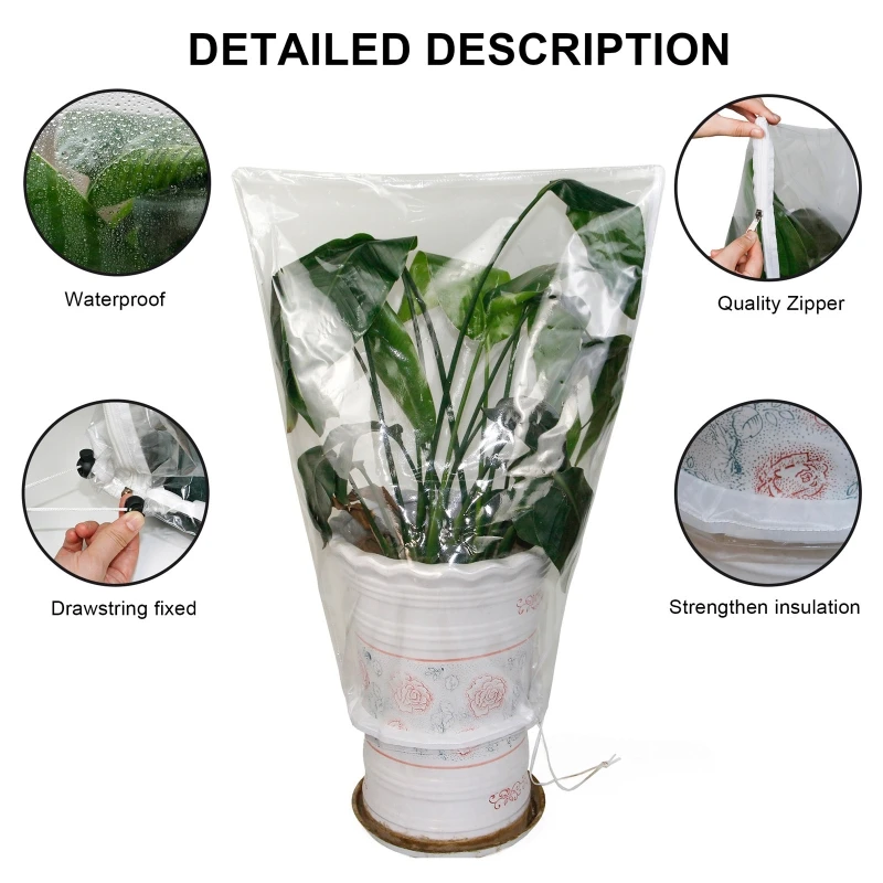 

Transparent Plant Bag Waterproof Anti Snow Cover Garden Fruit Tree Potted Plants Protector Plants Growth Protecting Sack