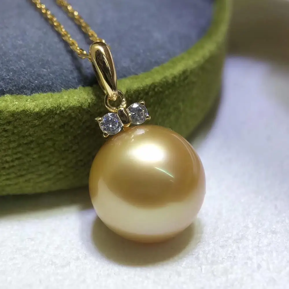 

NEW ARRIVAL 18K Yellow Gold Pendant Settings Base Mountings AU750 Jewelry Findings for Pearls Coral Agate Crystal Beads Stones