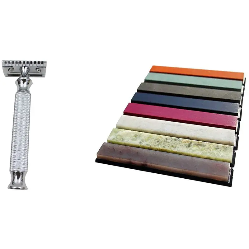 

8Pcs 200-10000 Grit Apex Pro Pencil Sharpener Whetstone Oilstone Grinder With Men Barber Shave Tool