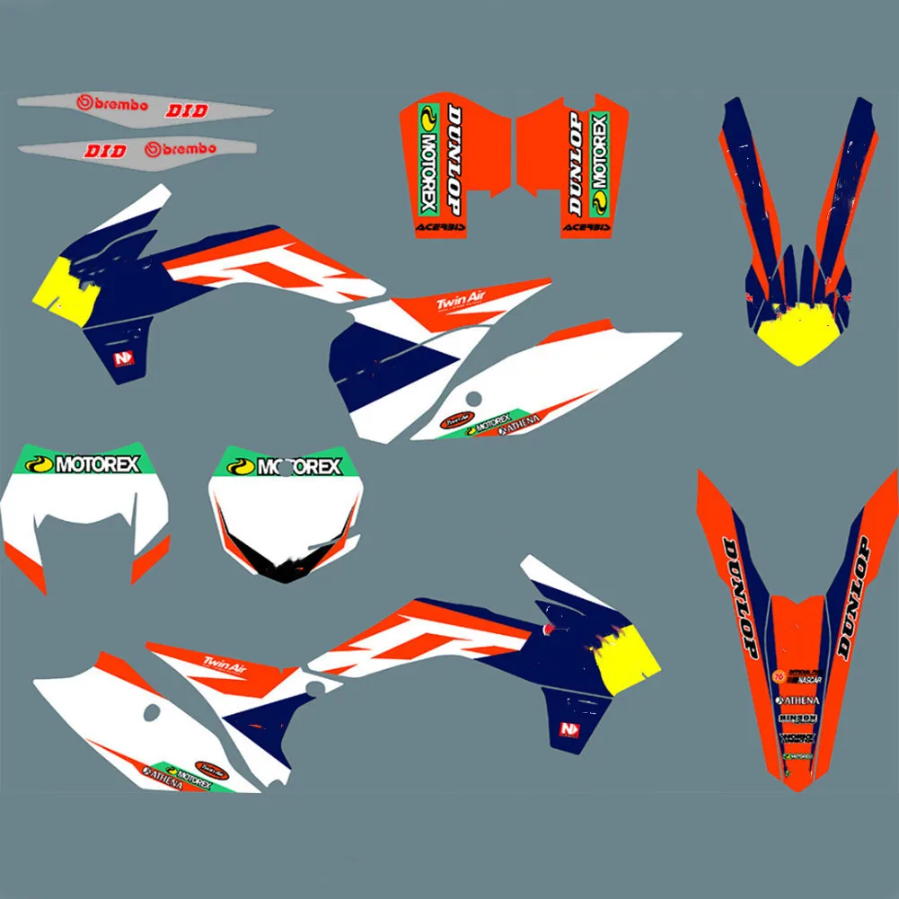 Бесплатные Индивидуальные графические наклейки для KTM SX SXF XC XCF 2013 2014 2015 125-250 300 350-500