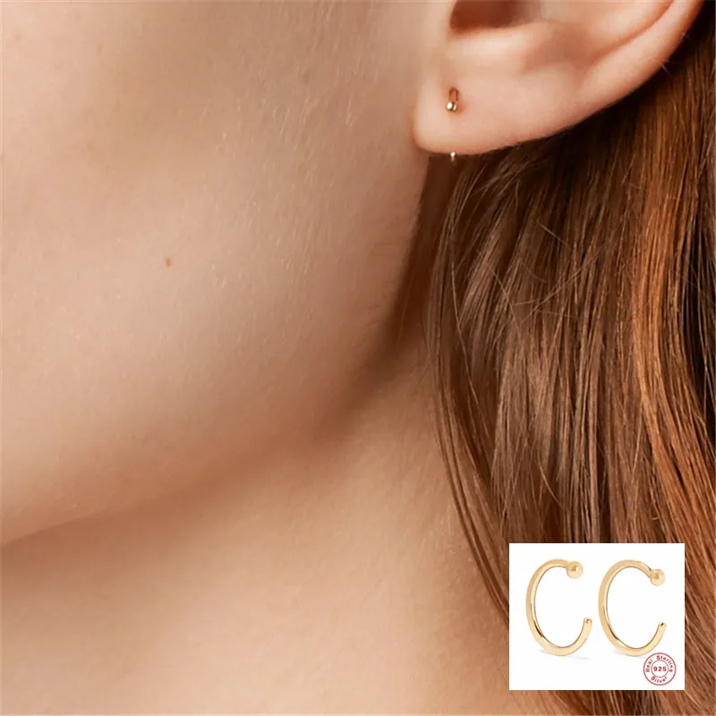 Женские серьги гвоздики в горошек ROXI минималистичные хрящевая спираль Ювелирное