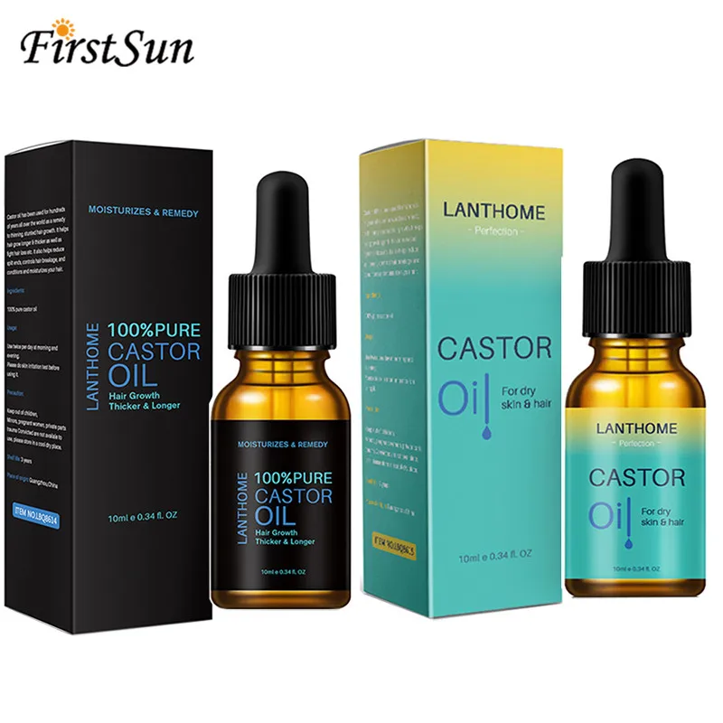 Эфирное масло для волос из чистого Кастора ресницы роста бровей предотвращают