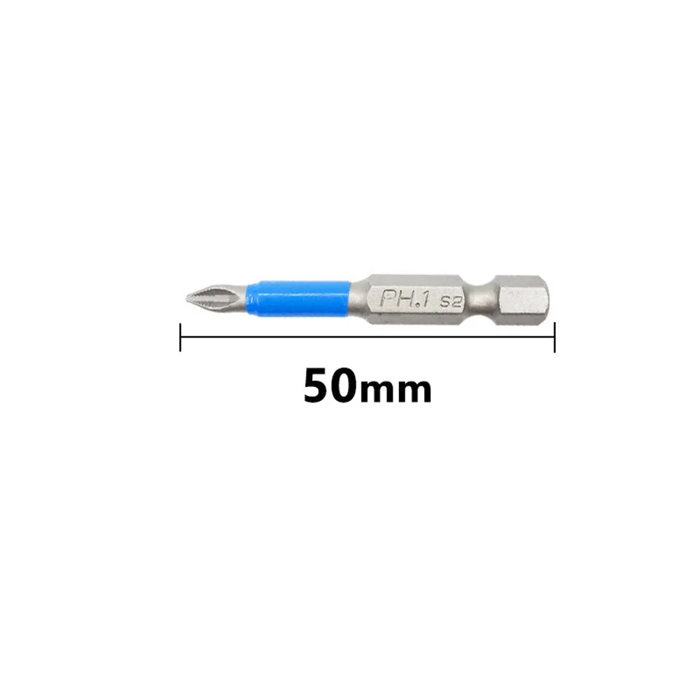 

1pc Screwdriver Bit Screw installation S2 Steel Blue Drilling 25mm-150mm Head