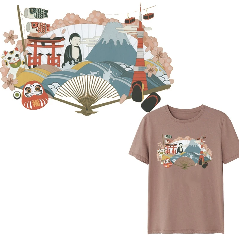 Наклейки на одежду в японском стиле для кукол Onmyoji стирающиеся Аппликации