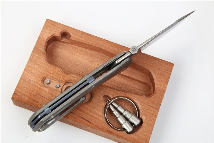 MIKER шарикоподшипник складной нож M390 лезвие из углеродного волокна/титана