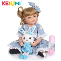 keiumi 22 inch baby dolls newborn silicone full body toy lovely princess bebe reborn for girl children birthday christmas gifts