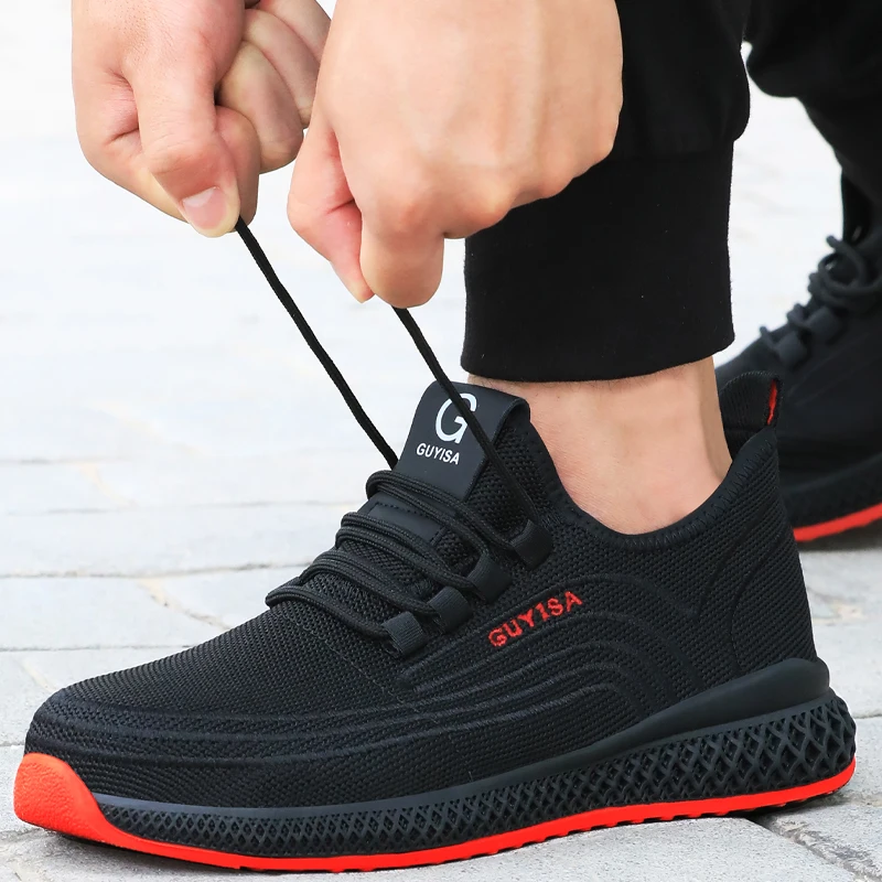 Кроссовки мужские рабочие со стальным носком легкие непрокалываемые