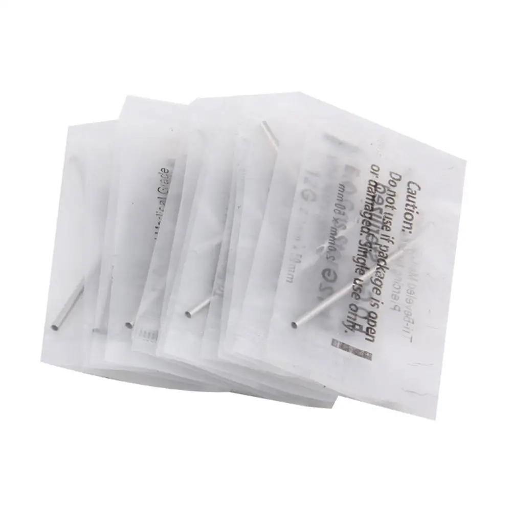 100 шт./компл. 0 8-2 мм одноразовый пирсинг для тела иглы стерильные ушами носом