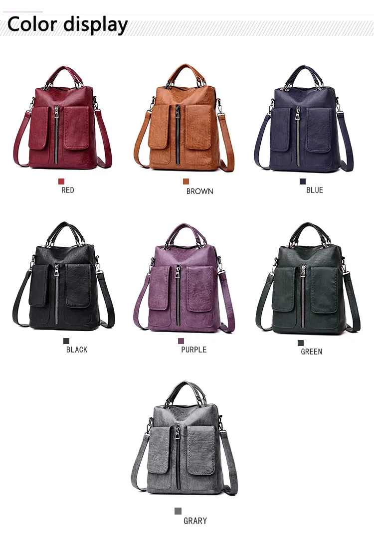 Женские кожаные рюкзаки Mochila Feminina женские кожаные рюкзаки высокого качества школьные рюкзаки для девочек Женские однотонные повседневные Рюкзаки