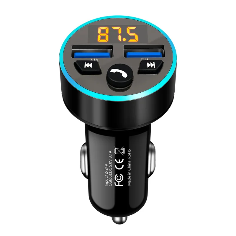 Автомобильный FM модулятор JINSERTA с Bluetooth 5 0 радио 3 1 А USB комплект громкой связи