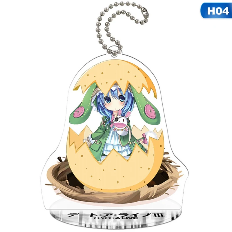 Anime Key Chain Date A Live Yoshino Cosplay Acrylic Keychain Yatogami Tohka Tokisaki Kurumi Pendant Chaveiros Llaveros | Украшения и