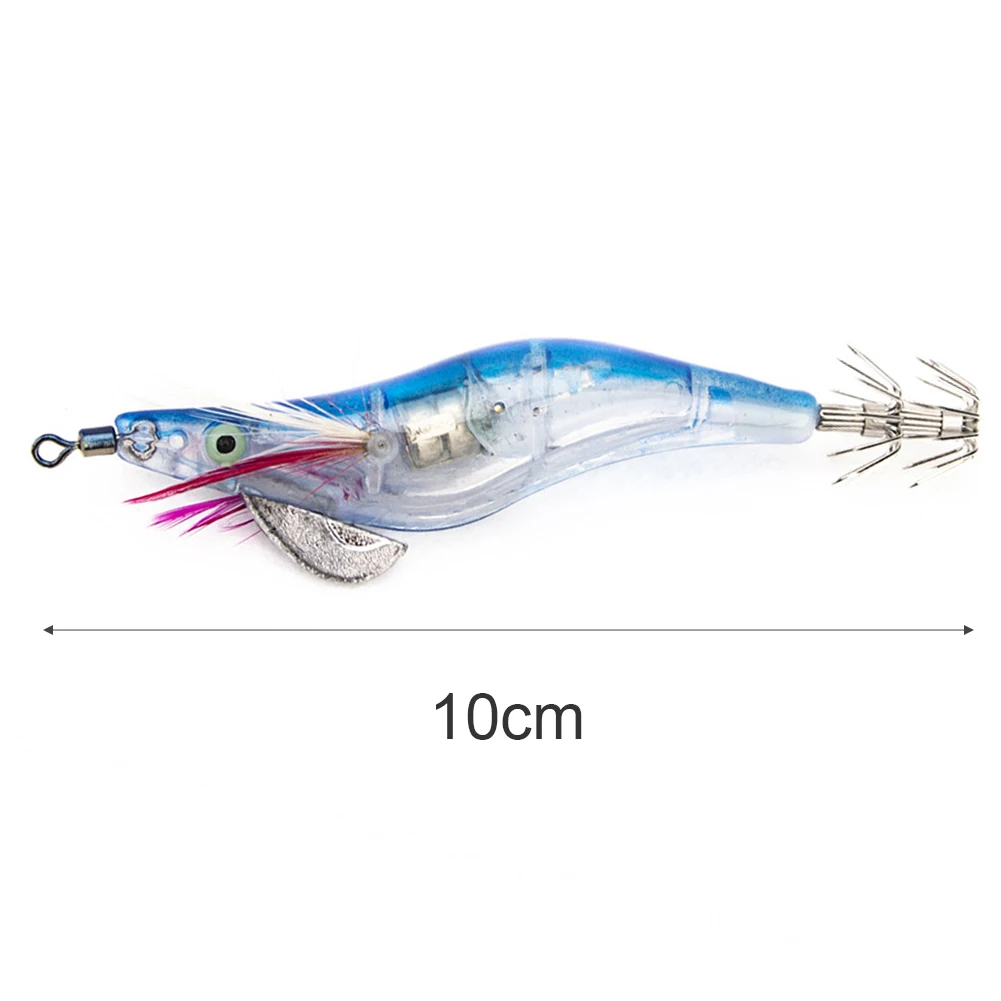 Рыболовная приманка светодиодный светильник электронный креветка кальмар джиг крючок для ловли на