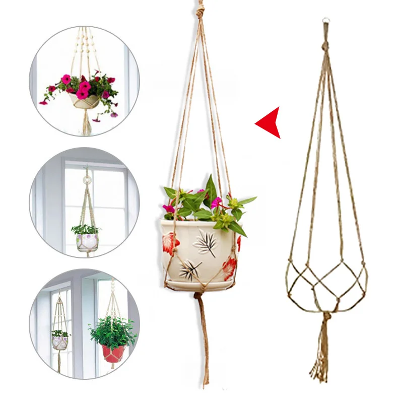 Веревка из пеньковой веревки новинка плетеная веревка для горшков зеленых