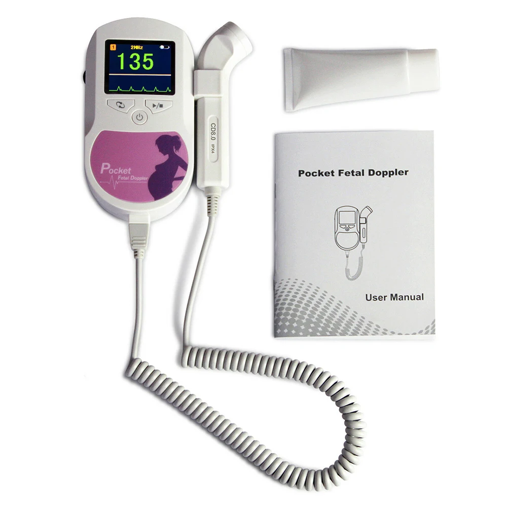 

Pocket Fetal Doppler TFT Baby Sound C1 8Mhz Vascular Heartbeat Detector Baby Care Household Portable Pregnant Fetal Pulse Meter
