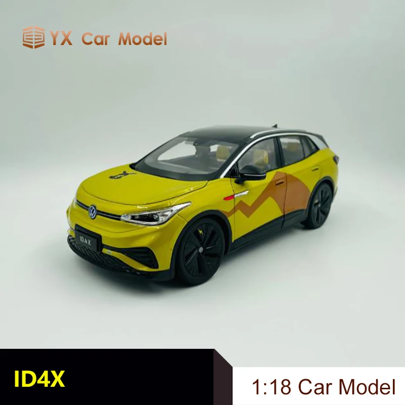 

1:18 Original SAIC Volkswagen ID.4X SUV Pikachu Pokémon Special Edition car model with lights
