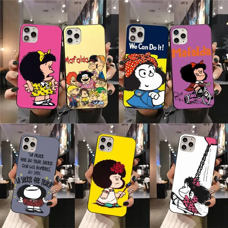 Чехол для телефона с комиксами Mafalda iphone 12 11 Pro Max Mini XS 8 7 6 6S Plus X 5S SE 2020 XR|Бамперы| |