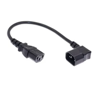 right angled iec 320 c14 male to c13 female cordc14 to c13 power extension cable for pdu upsh05vv f vde ac cord 0 3m