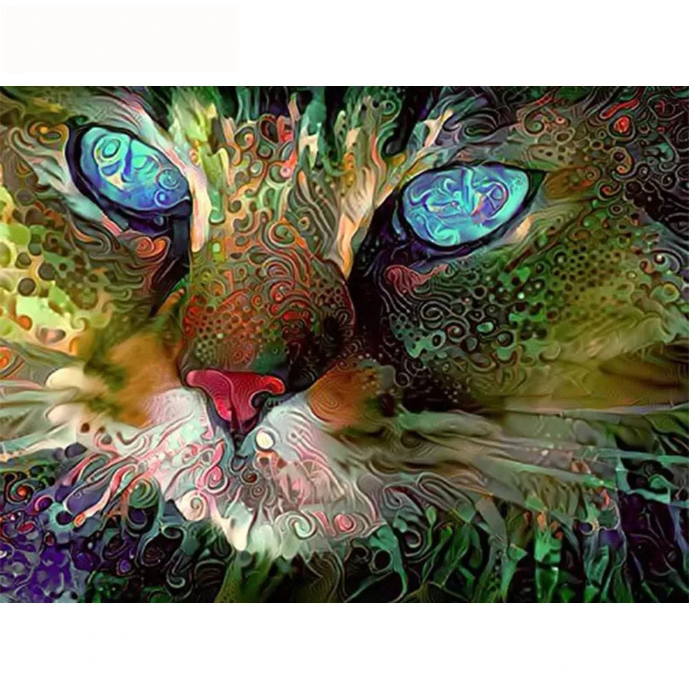 

Square Diamond 5D Diamond Paint, Full Embroidery, Cat Mosaic, Cross Stitch, Home Decoration, Animal Decoration