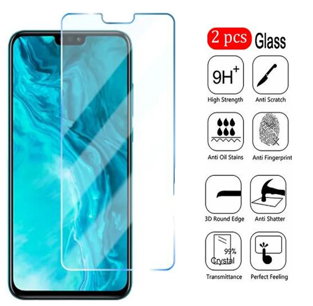 2 шт протектор экрана из закаленного стекла для Huawei Honor 9X 8X 7X 6X 5X 8S фотоаппаратов