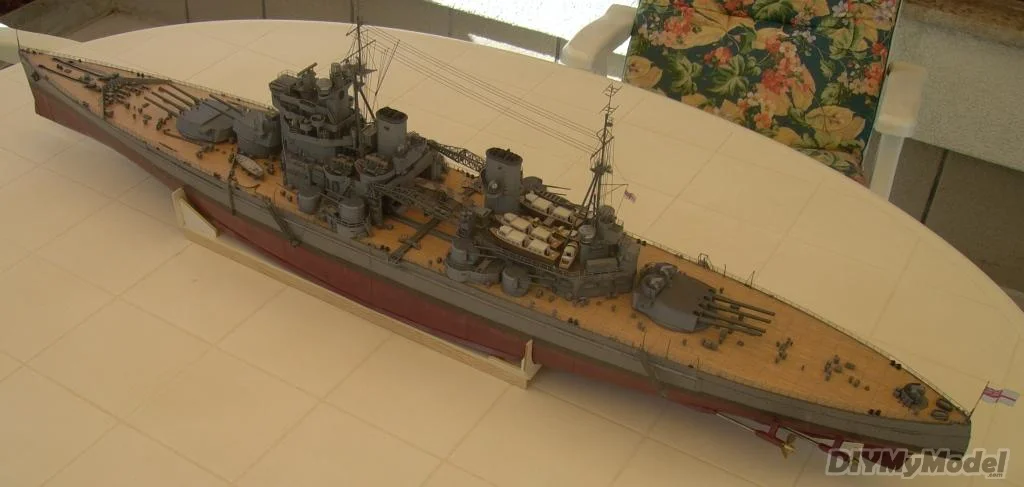 DIYMyModeI-rompecabezas del rey brit&aacute;nico de George V, battleship, bricolaje, artesanal, modelo de papel, juguete hecho a mano, regalo, utillaje de pel&iacute;cula-0