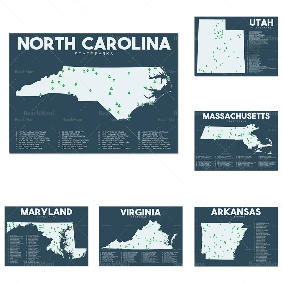 

National Park Travel Poster Canvas Painting Retro Poster Wall Home Decoration Gift