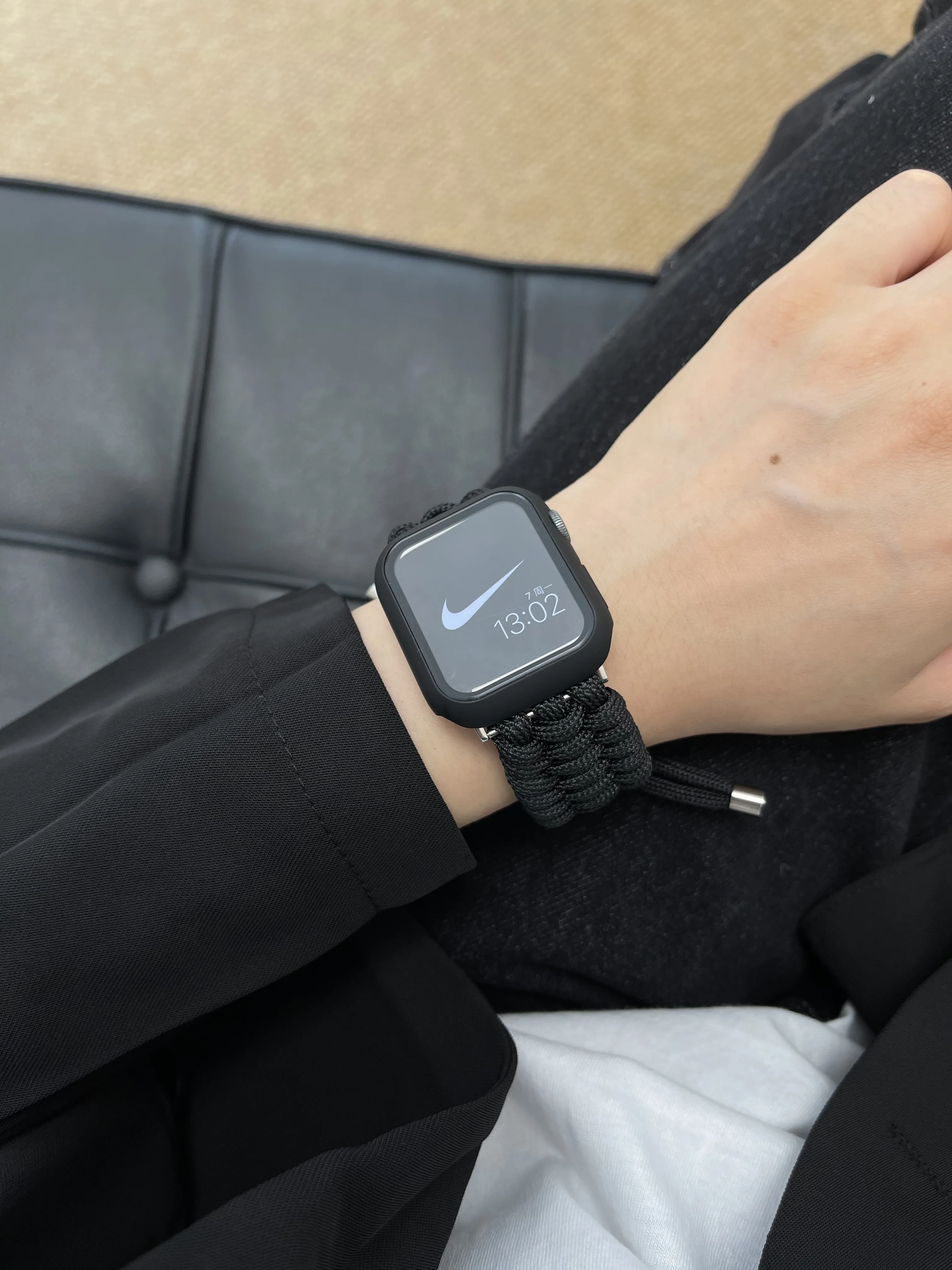 Nylon Rope Bracelet + Case Cover for Apple Watch Band 42MM 38MM 44MM 40MM Strap for iWatch Series 6 5 4 3 2 1 Protection Shell