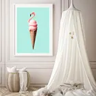 Холст картины Nordic Стиль фламинго, мороженое Плакаты HD Печать современное искусство стены фотографии модульный для Гостиная домашний декор